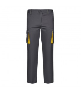 VL FIDES Pantalon elastico bicolor multibolsillos 240g m en algodon 46 EME 38 y poliester 16