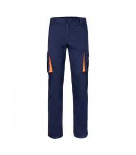 VL FIDES Pantalon elastico bicolor multibolsillos 240g m en algodon 46 EME 38 y poliester 16