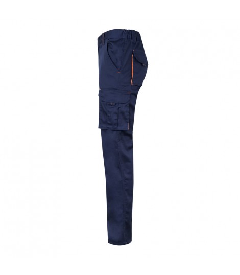 VL FIDES Pantalon elastico bicolor multibolsillos 240g m en algodon 46 EME 38 y poliester 16