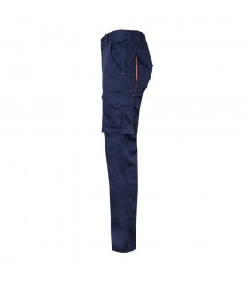 VL FIDES Pantalon elastico bicolor multibolsillos 240g m en algodon 46 EME 38 y poliester 16