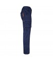VL FIDES Pantalon elastico bicolor multibolsillos 240g m en algodon 46 EME 38 y poliester 16