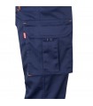 VL FIDES Pantalon elastico bicolor multibolsillos 240g m en algodon 46 EME 38 y poliester 16