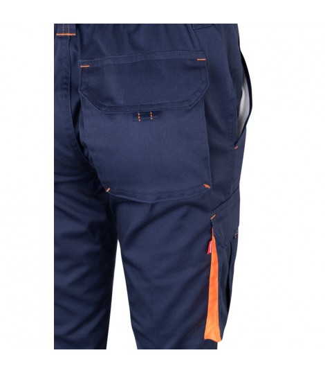 VL FIDES Pantalon elastico bicolor multibolsillos 240g m en algodon 46 EME 38 y poliester 16