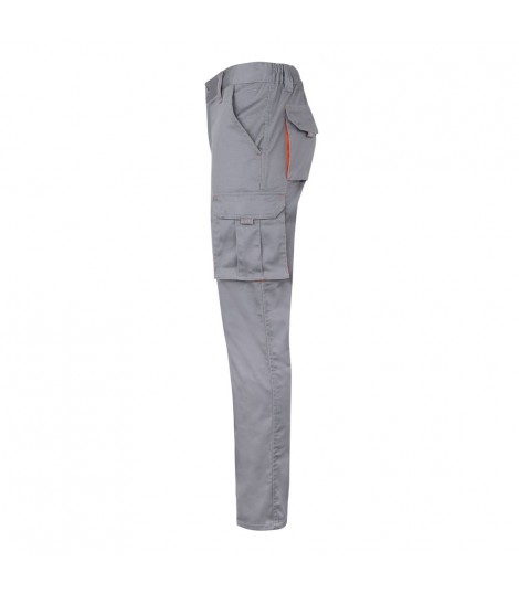 VL FIDES Pantalon elastico bicolor multibolsillos 240g m en algodon 46 EME 38 y poliester 16