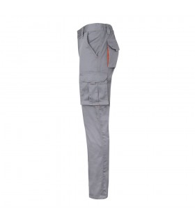 VL FIDES Pantalon elastico bicolor multibolsillos 240g m en algodon 46 EME 38 y poliester 16