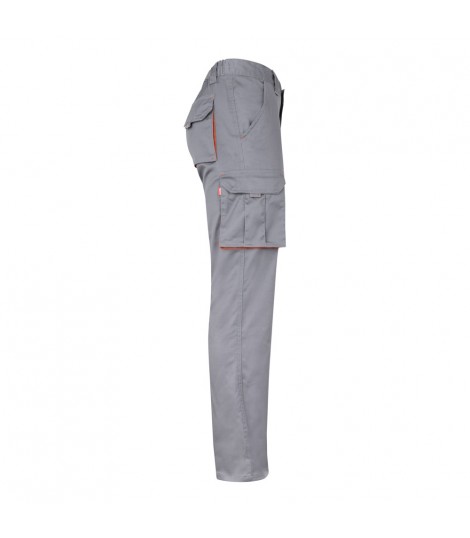 VL FIDES Pantalon elastico bicolor multibolsillos 240g m en algodon 46 EME 38 y poliester 16