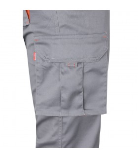 VL FIDES Pantalon elastico bicolor multibolsillos 240g m en algodon 46 EME 38 y poliester 16