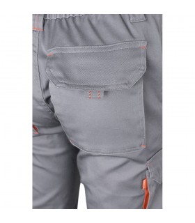 VL FIDES Pantalon elastico bicolor multibolsillos 240g m en algodon 46 EME 38 y poliester 16