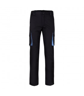 VL FIDES Pantalon elastico bicolor multibolsillos 240g m en algodon 46 EME 38 y poliester 16