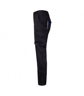 VL FIDES Pantalon elastico bicolor multibolsillos 240g m en algodon 46 EME 38 y poliester 16