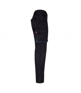 VL FIDES Pantalon elastico bicolor multibolsillos 240g m en algodon 46 EME 38 y poliester 16