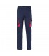VL FIDES Pantalon elastico bicolor multibolsillos 240g m en algodon 46 EME 38 y poliester 16