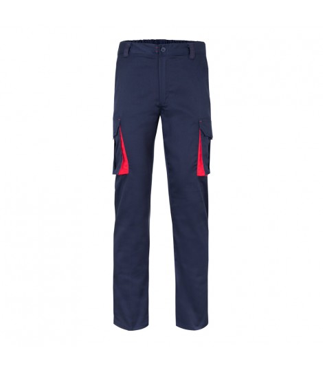 VL FIDES Pantalon elastico bicolor multibolsillos 240g m en algodon 46 EME 38 y poliester 16