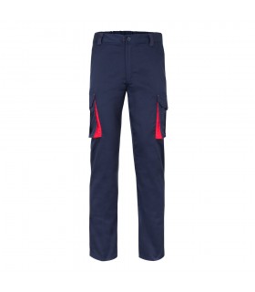 VL FIDES Pantalon elastico bicolor multibolsillos 240g m en algodon 46 EME 38 y poliester 16