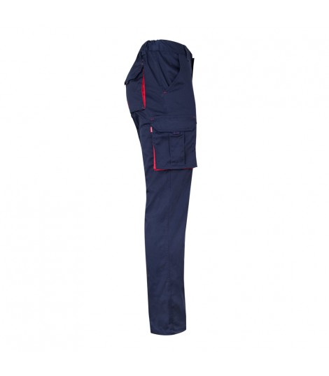 VL FIDES Pantalon elastico bicolor multibolsillos 240g m en algodon 46 EME 38 y poliester 16