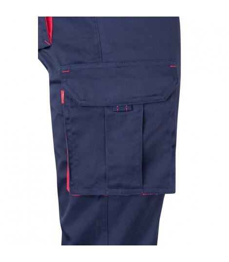 VL FIDES Pantalon elastico bicolor multibolsillos 240g m en algodon 46 EME 38 y poliester 16