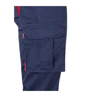 VL FIDES Pantalon elastico bicolor multibolsillos 240g m en algodon 46 EME 38 y poliester 16