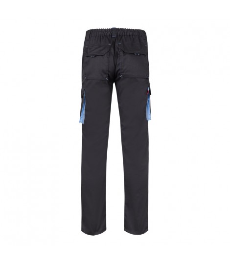 VL FIDES Pantalon elastico bicolor multibolsillos 240g m en algodon 46 EME 38 y poliester 16