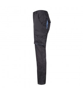 VL FIDES Pantalon elastico bicolor multibolsillos 240g m en algodon 46 EME 38 y poliester 16