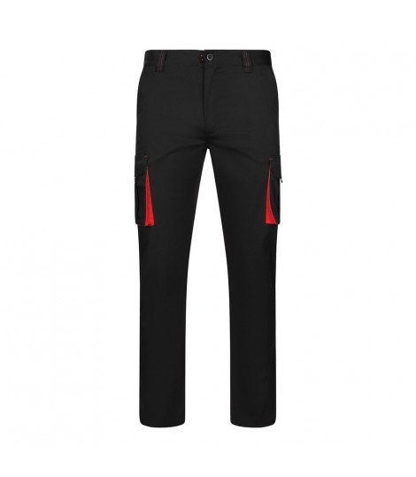 VL FIDES Pantalon elastico bicolor multibolsillos 240g m en algodon 46 EME 38 y poliester 16