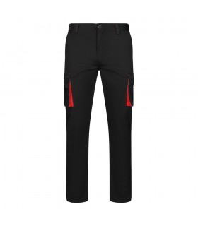 VL FIDES Pantalon elastico bicolor multibolsillos 240g m en algodon 46 EME 38 y poliester 16
