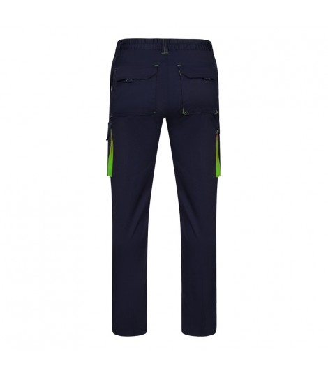 VL FIDES Pantalon elastico bicolor multibolsillos 240g m en algodon 46 EME 38 y poliester 16