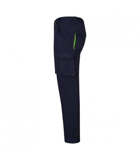 VL FIDES Pantalon elastico bicolor multibolsillos 240g m en algodon 46 EME 38 y poliester 16