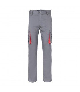 VL FIDES Pantalon elastico bicolor multibolsillos 240g m en algodon 46 EME 38 y poliester 16