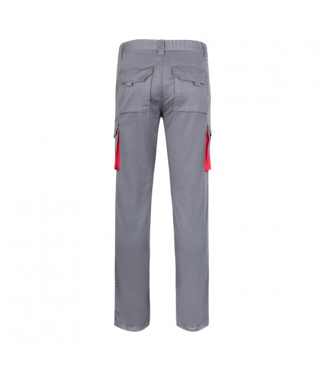 VL FIDES Pantalon elastico bicolor multibolsillos 240g m en algodon 46 EME 38 y poliester 16