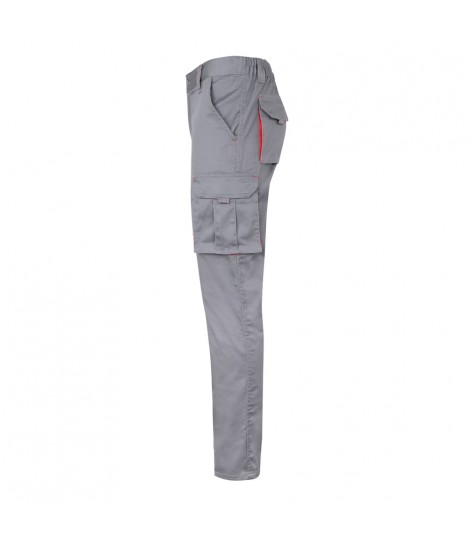 VL FIDES Pantalon elastico bicolor multibolsillos 240g m en algodon 46 EME 38 y poliester 16