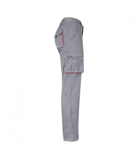 VL FIDES Pantalon elastico bicolor multibolsillos 240g m en algodon 46 EME 38 y poliester 16