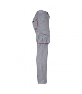 VL FIDES Pantalon elastico bicolor multibolsillos 240g m en algodon 46 EME 38 y poliester 16