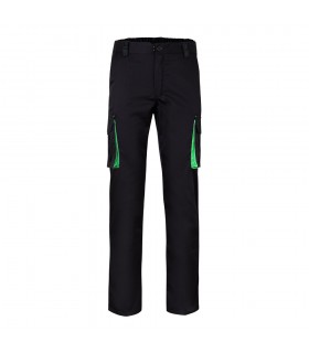 VL FIDES Pantalon elastico bicolor multibolsillos 240g m en algodon 46 EME 38 y poliester 16