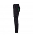 VL FIDES Pantalon elastico bicolor multibolsillos 240g m en algodon 46 EME 38 y poliester 16