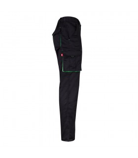VL FIDES Pantalon elastico bicolor multibolsillos 240g m en algodon 46 EME 38 y poliester 16