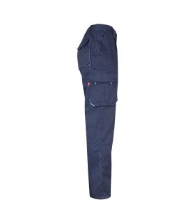 VL FIDES Pantalon elastico bicolor multibolsillos 240g m en algodon 46 EME 38 y poliester 16