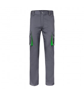 VL FIDES Pantalon elastico bicolor multibolsillos 240g m en algodon 46 EME 38 y poliester 16