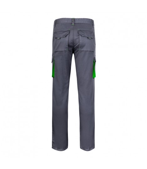 VL FIDES Pantalon elastico bicolor multibolsillos 240g m en algodon 46 EME 38 y poliester 16