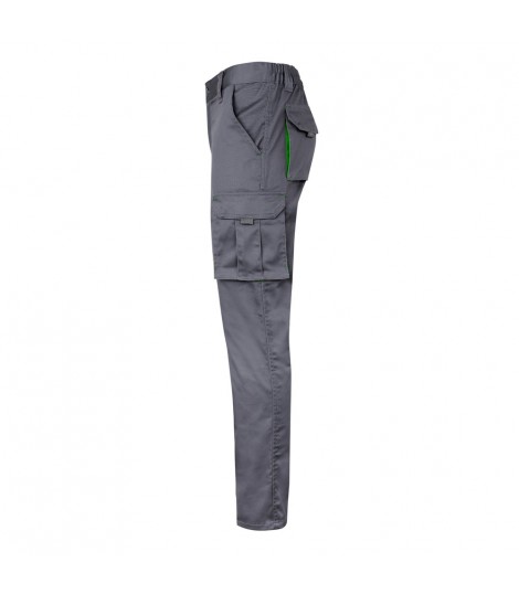 VL FIDES Pantalon elastico bicolor multibolsillos 240g m en algodon 46 EME 38 y poliester 16