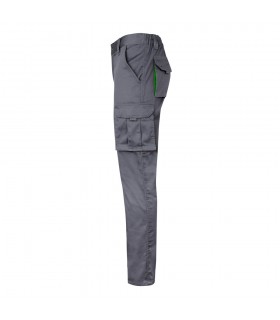 VL FIDES Pantalon elastico bicolor multibolsillos 240g m en algodon 46 EME 38 y poliester 16