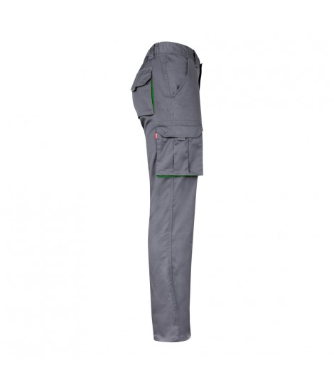 VL FIDES Pantalon elastico bicolor multibolsillos 240g m en algodon 46 EME 38 y poliester 16