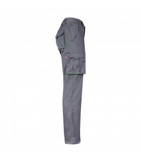 VL FIDES Pantalon elastico bicolor multibolsillos 240g m en algodon 46 EME 38 y poliester 16