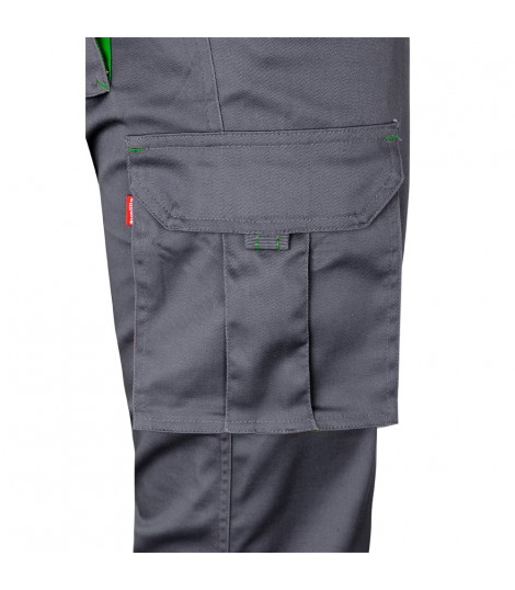 VL FIDES Pantalon elastico bicolor multibolsillos 240g m en algodon 46 EME 38 y poliester 16