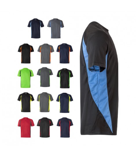 VL SLAYER Camiseta tecnica ojo de pajaro bicolor 160g m en poliester 100
