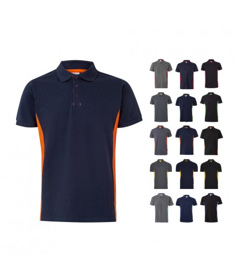 VL SUPAY Polo pique bicolor 180g m manga corta en algodon 60 y poliester 40