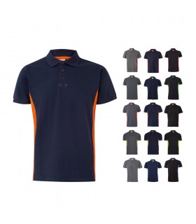 VL SUPAY Polo pique bicolor 180g m manga corta en algodon 60 y poliester 40