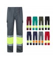 VL ATHENA Pantalon de sarga bicolor 210 g m forrado multibolsillos en algodon 20 y poliester 80 