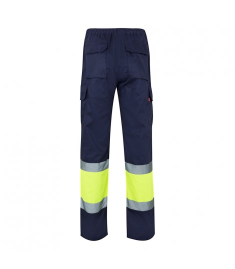 VL ATHENA Pantalon de sarga bicolor 210 g m forrado multibolsillos en algodon 20 y poliester 80 