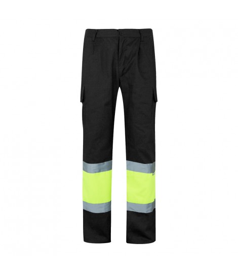 VL ATHENA Pantalon de sarga bicolor 210 g m forrado multibolsillos en algodon 20 y poliester 80 