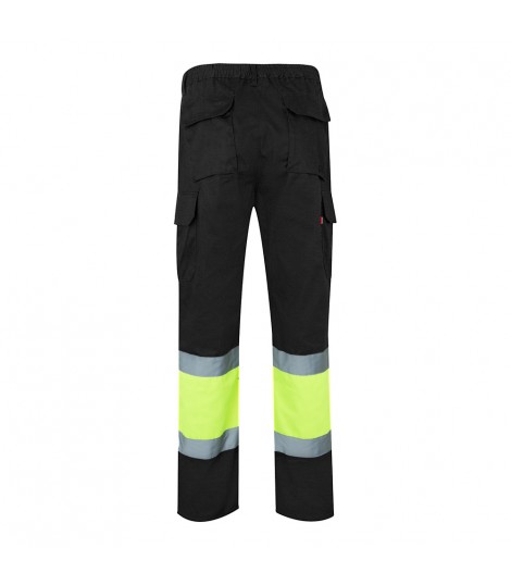 VL ATHENA Pantalon de sarga bicolor 210 g m forrado multibolsillos en algodon 20 y poliester 80 